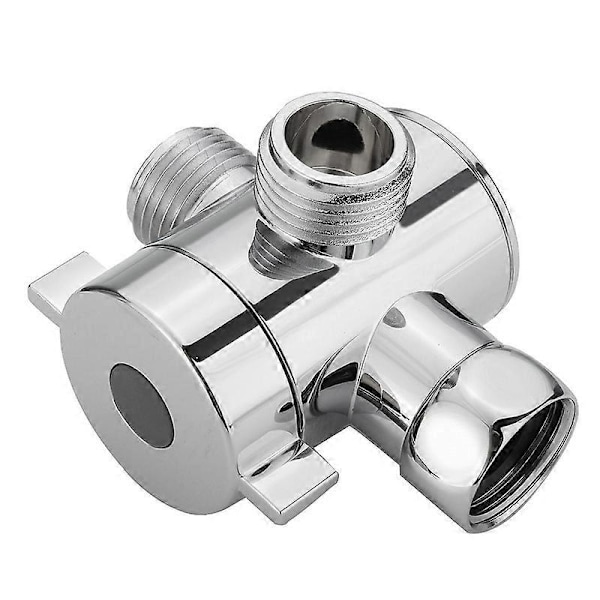 1/2 tomme 3-veis T-adapter Omlederventil Justerbart Dusjhode Armmontert Omlederventil Baderom Silver