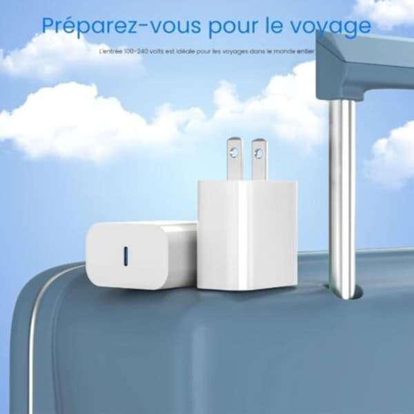 20W USB-C Oplader til iPhone 17/16 – Hurtig Oplader med USB-C Strømadapter til iPhone 17/16/16 Pro Max/16 Plus/15/14/13/12/11/（D）