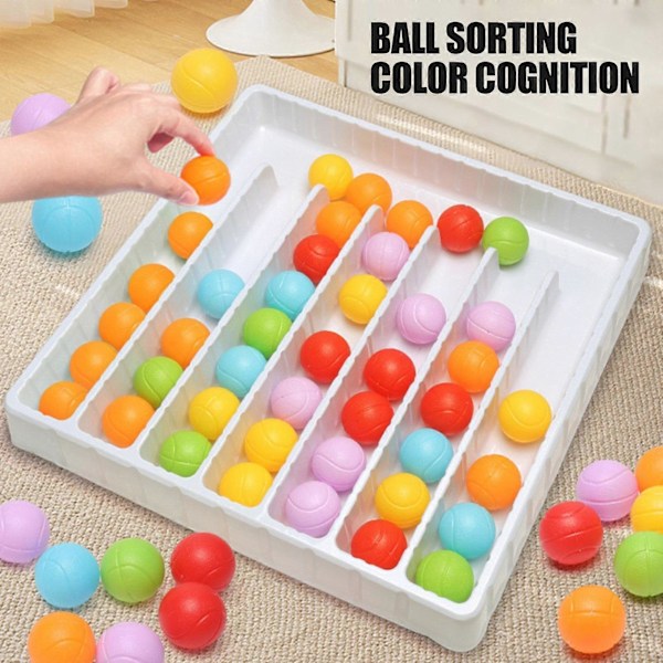 Färgsorteringsspel Utbildande Sorteringsspel Sorteringsspel - Färgreturspel Färgglada Bollar Sinnespussel Brädspel För Barn