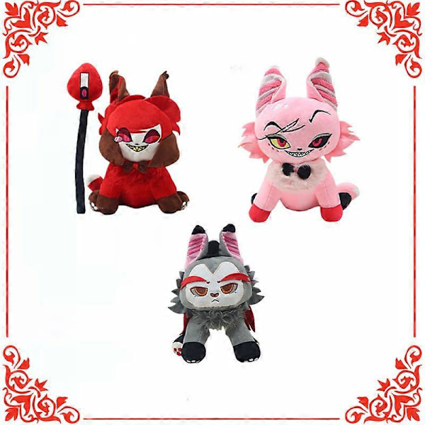 Angel Dust Plushies Leksaker, Mjuk Fylld Hazbin Hotel Karaktärsfigur Docka För Fans, Fylld Cartoon Figur Docka För Vuxna Barn Pojkar Flickor pink