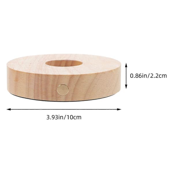 1 Sett med krystallkule trestativ LED-lys Display Base USB-belyste trebaser[D]