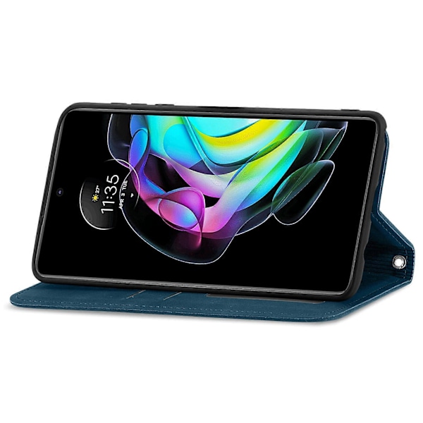 Fodral för Motorola MOTO Edge 20 Magnetisk Stängning Läder Plånboksfodral Housse Etui Stötsäker - Grön