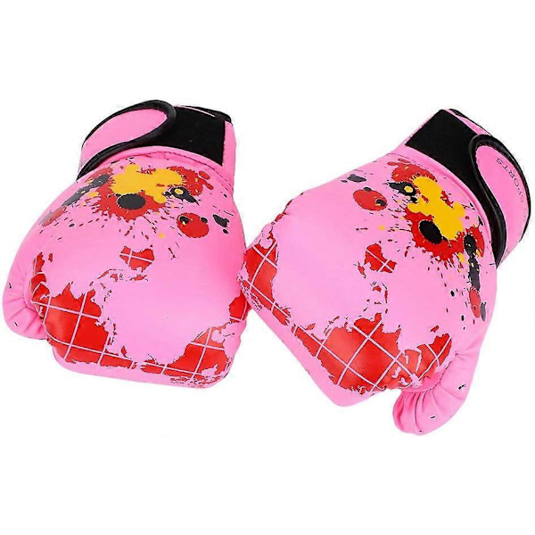 Barnboxhandskar, Punchinghandskar för barn, Mini Boxhandskar Junior för pojkar flickor, Träningshandskar för boxning[D] Pink