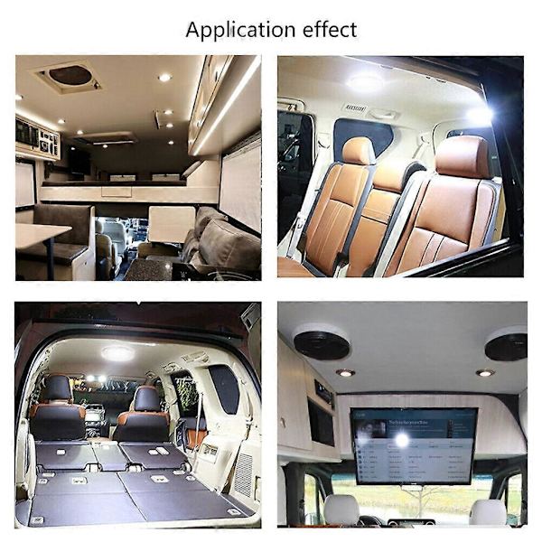 Päivitetty sisätilojen LED-kattovalaisin, säädettävä himmennys matkailuautoihin, veneisiin ja asuntovaunuihin [D] Warm light
