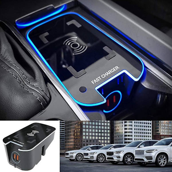 15W Langaton Latauslevy Puhelimenpidike Autolle XC90 S90 XC60 VC60 S60 V90 black