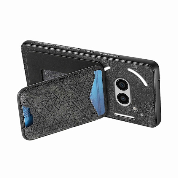 Til Nothing Phone (2a) Etui med Præget Mønster, Kortholder, Støttefod, Læder Bagcover [D] Multicolor Style D