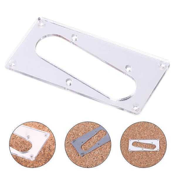 Elektrisk Gitarr Konvertering Pickup Monteringsring Pickup Skyddskåpa (Silver)[D] Silver 9.17X4.56CM