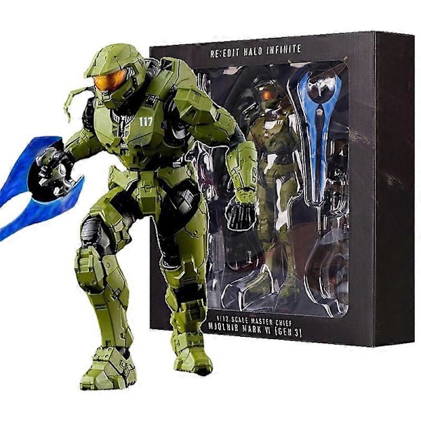 18cm Halo Infinite Master Chief Mjolnir MK VI 1/12 skala 17,5CM 6\" Actionfigur VI Gen3 John117 samlarföremål leksaker
