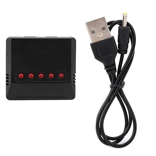 3.7V Lithium Batterioplader 1 til 5 nced Universal Drone Batteri Opladningshub med Beskyttelse (Oplader) [D]