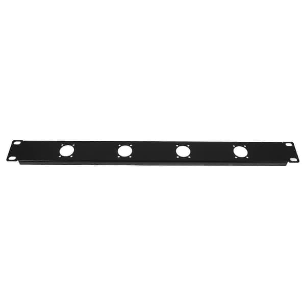 XLR Panelmontering: 1U 4 Port Audio Patch Panel Hængslet Rackmonteringsplade - Ledningsorganisator Ledningsstyringsbakke til Netværksskab og Computer [D]