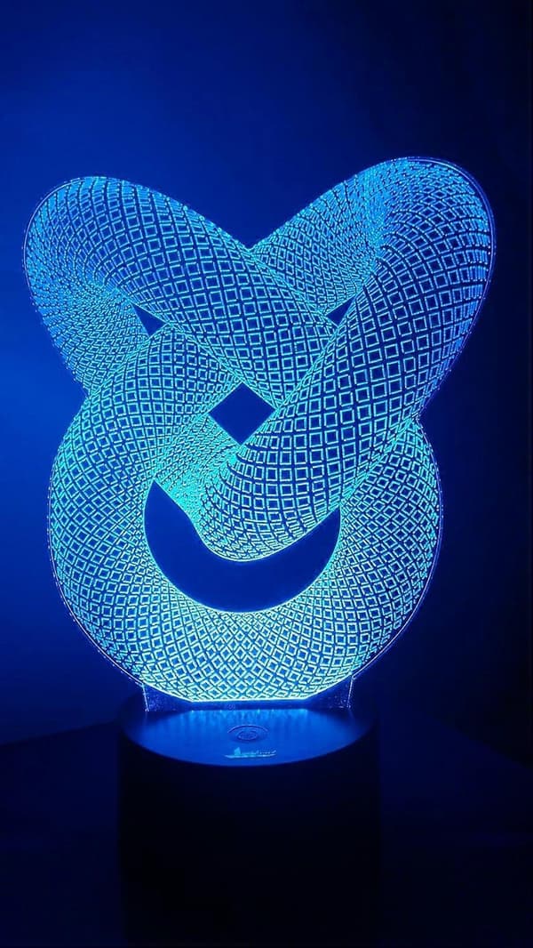 Kjedeledd 3D Nattlys LED Illusjonslampe Nattbordslampe [D]