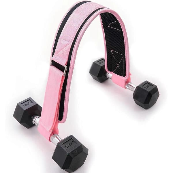 Butt Thrust Bælte til Håndvægte til Kvinder Træning til Fitness Lunges Workout Sort[D] Pink 63cmx9cm