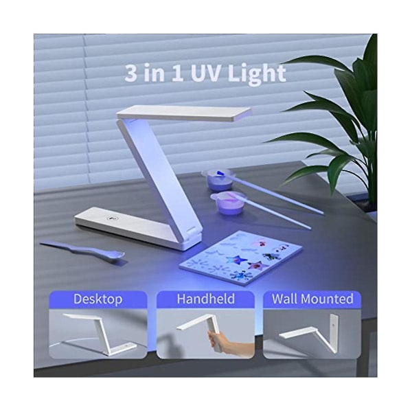 Uv-ljus för harts, 54w Uv-hartsljuslampa för hartshärdning, trådlös & hopfällbar, 3-i-1 användningsområden, hartstillbehör [kk]