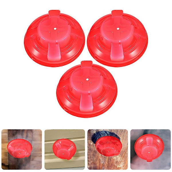 4 st Rökdetektorskydd Brandvarnarskydd Rökdetektorskydd för Matlagning Bakning Red 10.80X10.80X3.60CM