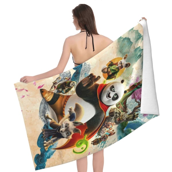 v839 Kung Fu Panda Strandhåndklær Hurtigtørkende Mikrofiber Myk og Absorberende Badehåndkle Utendørs Reise Overdimensjonert Strandhåndkle for Voksne Barn FFjj839