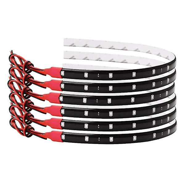 10 stk Fleksible Vandtætte Bil LED Lysstrimler 12v Super Lys Stærke Lys Til Bil Dekoration Nye Red