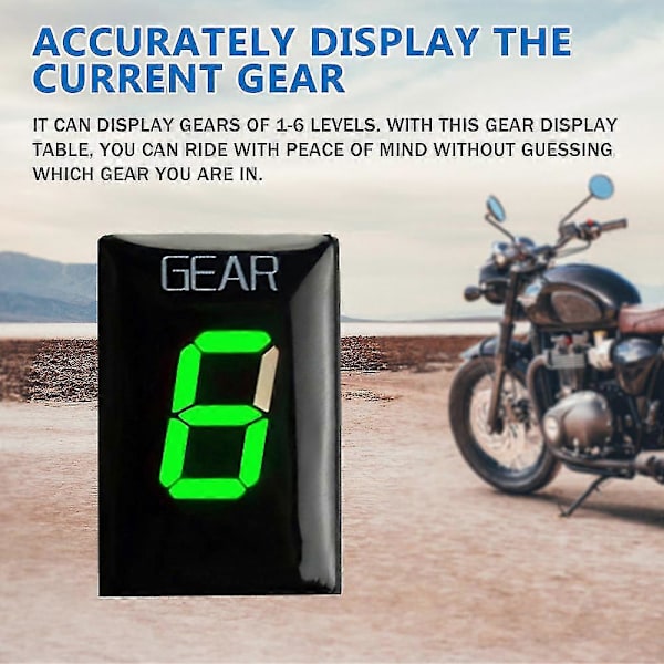 Gearindikator til Kawasaki Er6n Er-6n Er-6f Er6f Versys 650 Kle650 Ninja 250r 300 Ninja 400 400r Motorcykel Gear Display Meter