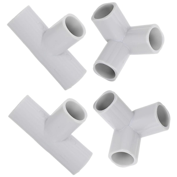 4 kpl Vauvan leikkikehän osia T-muotoinen liitos Vauvan leikkikehän osat T-liitin 3-suuntainen Vauvan leikkikehän lisävarusteet vauvan leikkikentälle [D] Light Grey 8.50X5.50X2.60CM