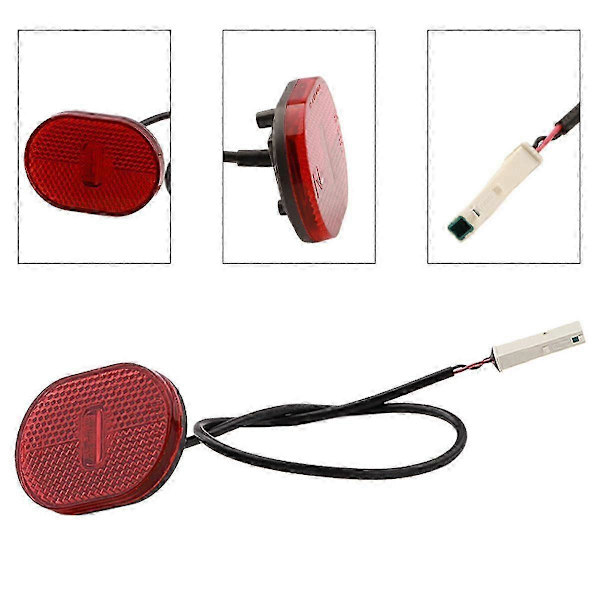 Baglygte til 4 Pro Mi4 Elektrisk Scooter Baglygter Sikker Lampe LED Stoplys Stænkskærm Bremse Li[D] Red