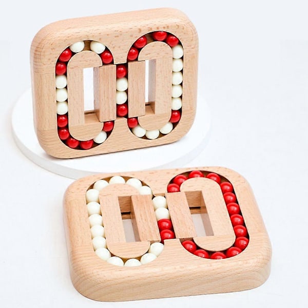 Roterande Magisk Böna Fingertopps Fidget Kub, Träpussel Spinner Fidget Leksaker, Logik Hjärngympa Gåva Fidget Pussel för Vuxna Barn[D] A