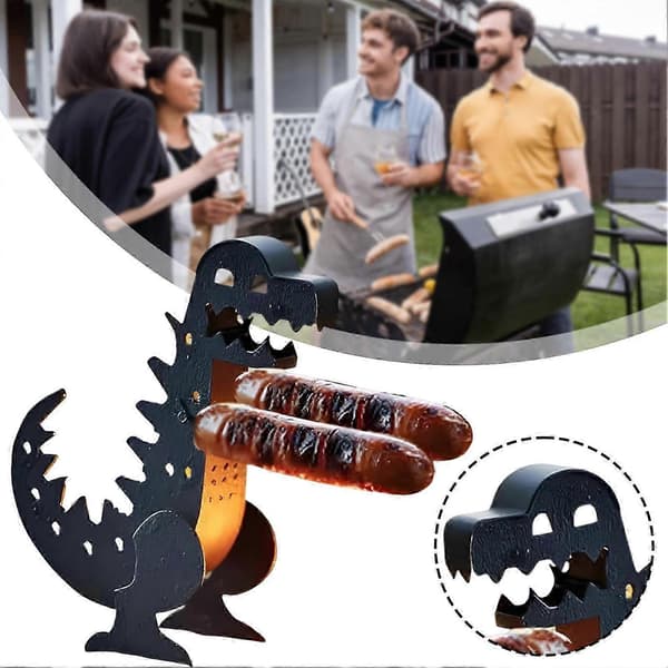 Rustfrit stål hotdog-koger multifunktionelt BBQ-stativ til hjemmekøkken[D]