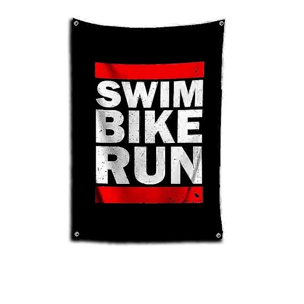 3x5 Ft I-ironmans Flagga Polyester Digitaltryck Banner För Garage Väggkonst Utomhusdekoration Med Mässingsöljetter T-triathlons[D] QZ90x150cm(35x59in) as the picture40194