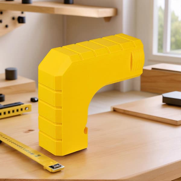 Støvoppsamlingsadapter med bøttehengende design, bordsagfeste, universell passform (D) Yellow
