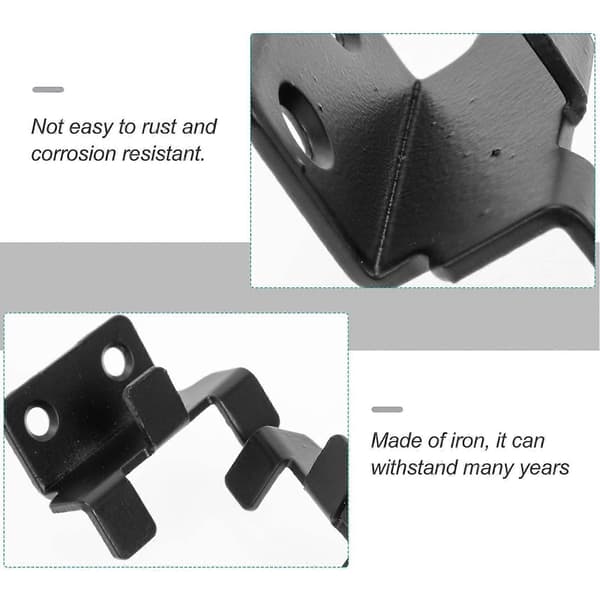 8 st Väggplattfäste Robust Plattupphängare Användbara Väggplattdisplayfästen[D] Black 4.6x3.3cm