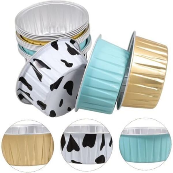 15 engangs aluminium muffinforme, til desserter, til hjemmelavet mad, 125 ml (D)