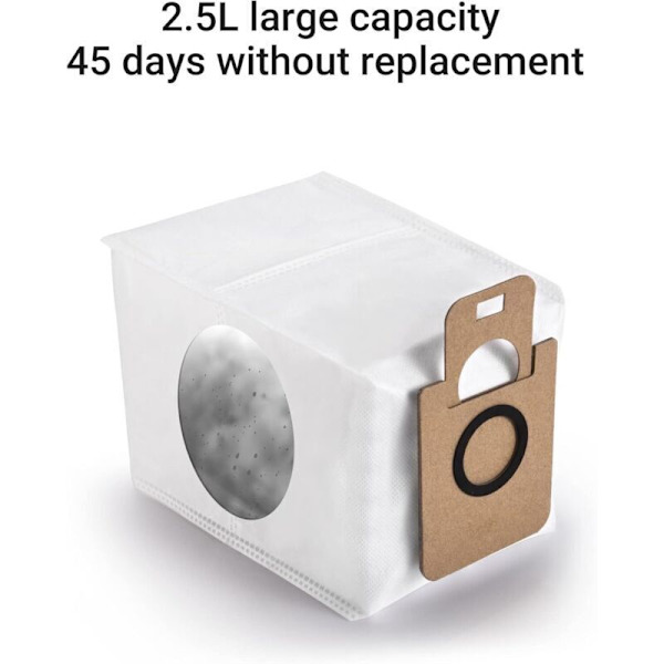 Förpackning med 3 D10Plus dammsugarpåsar - 2,5 l Noir 0.05