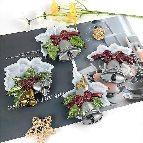 DIY Silikon Hjerte Ornament Sett med 4 (Hants and Crafts)[D]