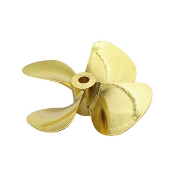 Metallpropeller 4-Bladig 4mm Axel 55mm 60mm Propeller för RC Båt Fiske Båt Marin[D] 60mm Left Hand