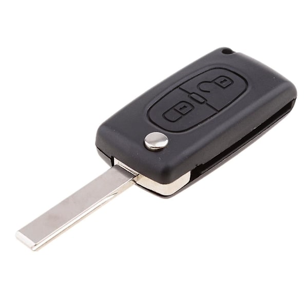 Bilnøkkel med 2 knapper, fjernkontroll, 433Mhz ID46 chip for Peugeot 207 307 308 407