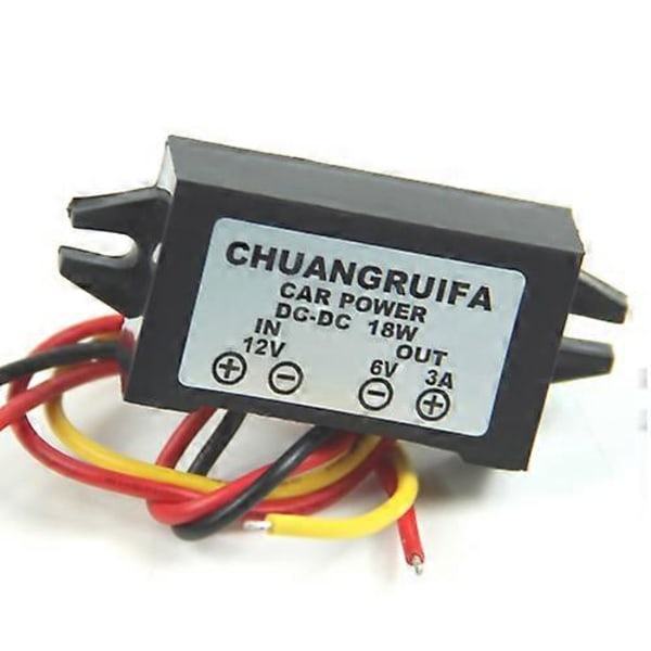 Vandafvisende Konverter 12V Step Down Til 6V 18W Max 3A til DC/til DC Strømforsyning N