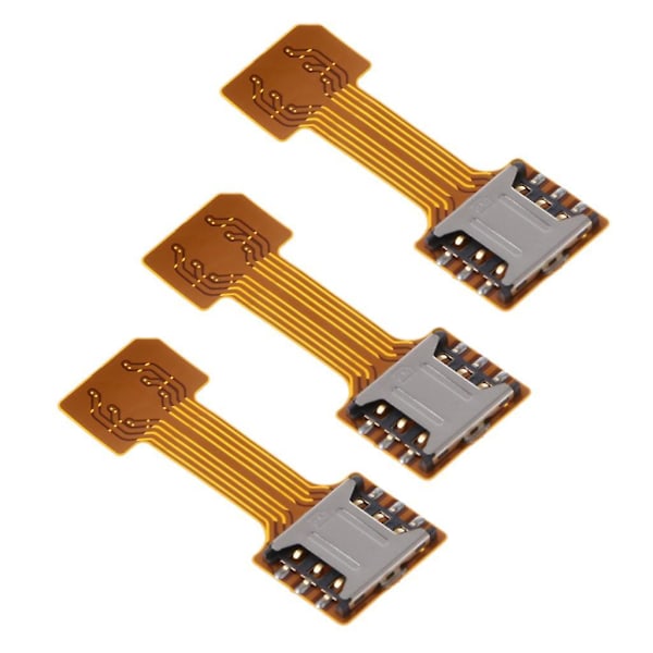 3x Dual SIM-kort Micro-adapter Extender Nano SIM for Android