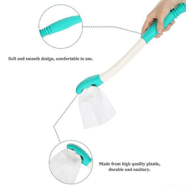 Toalett hjälpmedel, lång räckvidd Comfort Wipe, förlänger din räckvidd över 40cm[D]