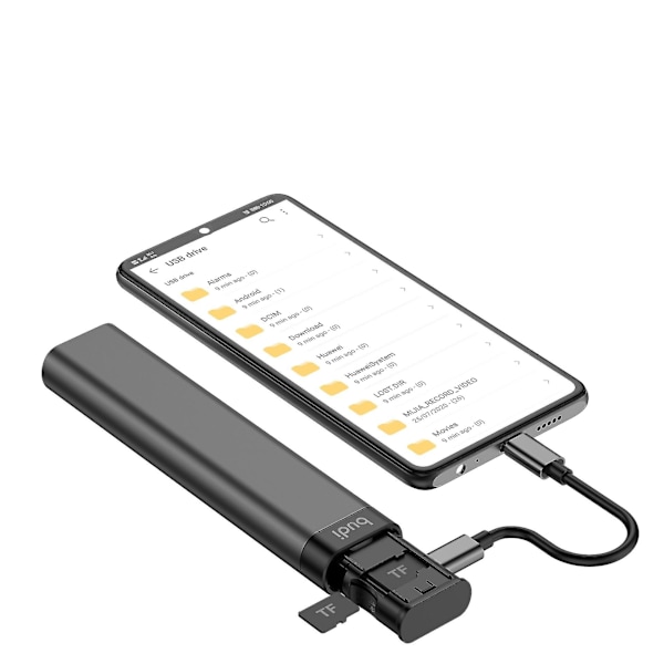 Budi Multifunktionell Smart Adapter 9 i 1 Multifunktions Datakabel Stavs Sim Kit Tf Kort Minnesläsare Förvaringsfodral Telefonhållare