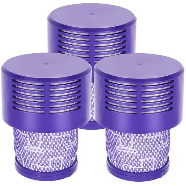 3-pakning HEPA erstatningsfiltre V10 for V10 SV12, del nr. 969082-01, vaskbare og gjenbrukbare purple