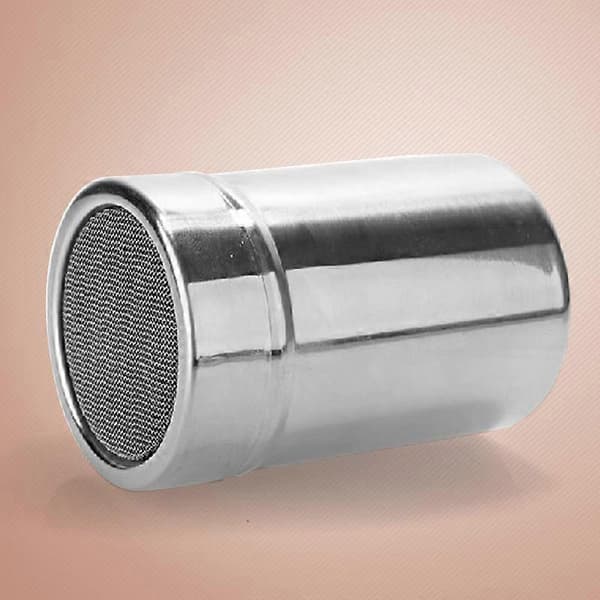 Funktionel chokoladeshaker i rustfrit stål Flormelis Salt Kakao Mel Kaffe Sifter (2 stk., sølv) [D]