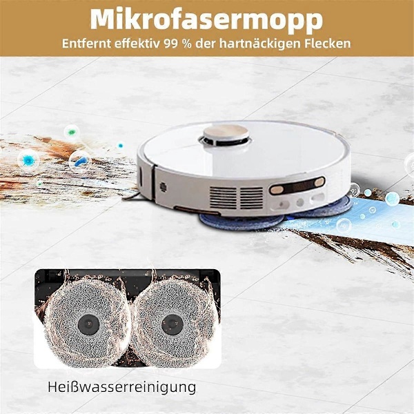L10s Pro Ultra Heat / X30 Ultra -robotti-imurin pääsivusirkkeli, HEPA-suodatin, moppi-liina, pölypussit ja osat