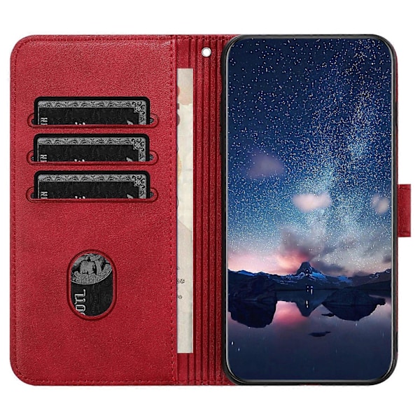 Etui med lommebok for Samsung Galaxy A41 (Global versjon) - Beskyttende telefondeksel med stativ Red