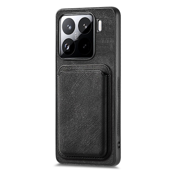 Läder Kortfack Telefonfodral För Xiaomi 15[D] Black