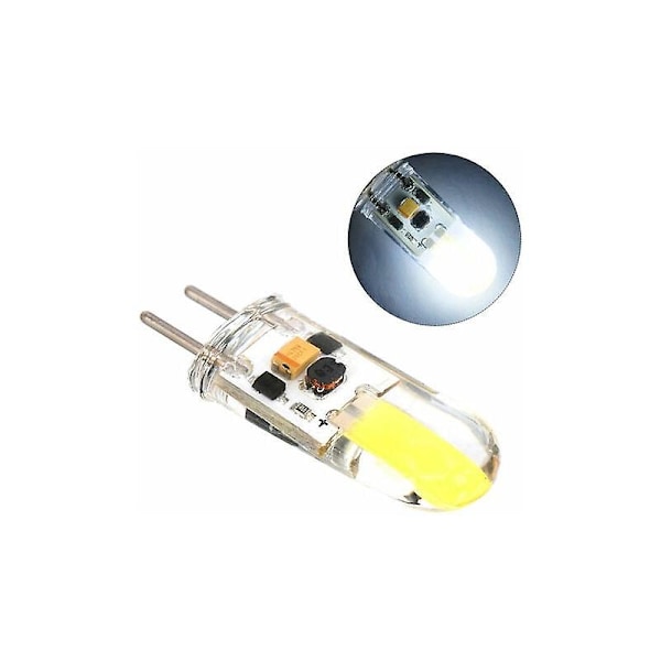 Dimmbar GY6.35 LED-lampe, Ampoule LED COB i silikon 12V DC, 3W, Hvit