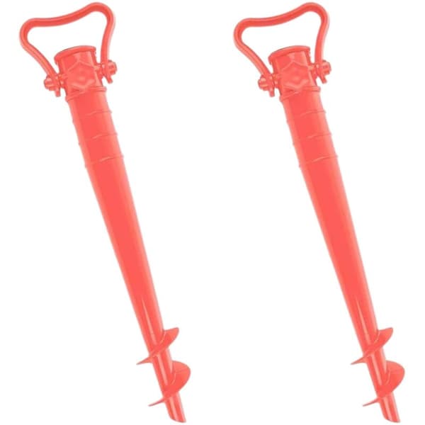 X2 strandparasolfod eller -stativ, spyd, robust, let, holdbar Rouge 0.05