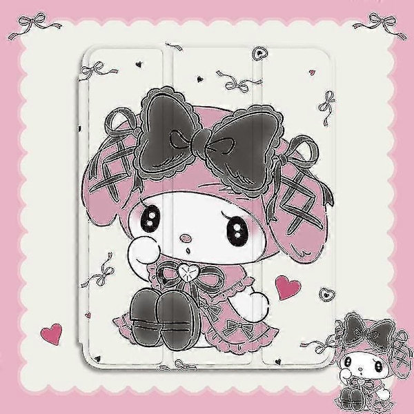 Otwoo Sanrio iPad-etui Trifold Kawaii Kuromi Mymelody For 9/10 Generasjon/10.2 Tommer/mini6/air5/4/pro All Inclusive Beskyttende Etui