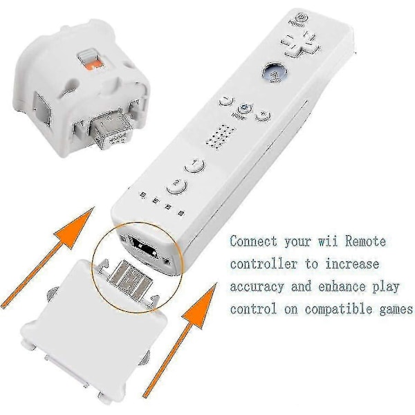 2 Motion Plus Adapter Sensor for Wii Remote Controller, Motion Plus Adaptor Accelerator Replacement for Wii Motion Plus Adapter White