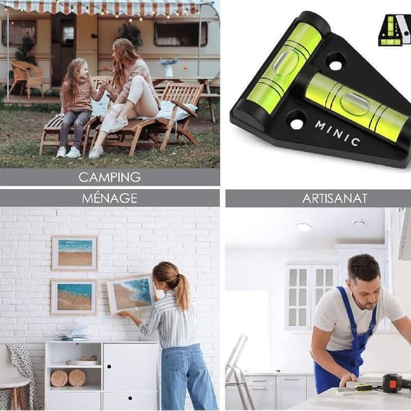 Vattenpass - Små vattenpass - Robust - Vattenpass för minihusbilar - Husvagnstillbehör - Husbilstillbehör - Husvagnsgadgets (D)
