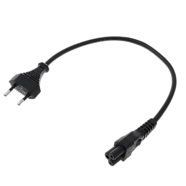 Strömadapterkabel EU 2-polig hane till IEC 320 C5 Mickey för bärbar datorströmförsörjning 30 cm