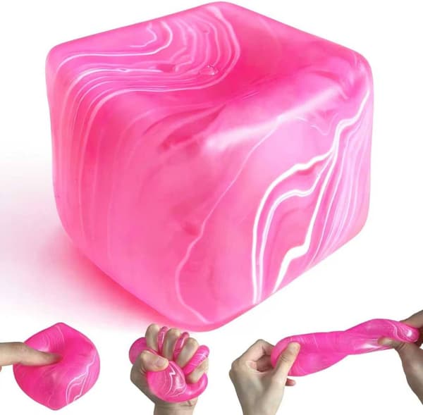 Isbit klämleksak, sensorisk leksak för barn (rosa) Pink