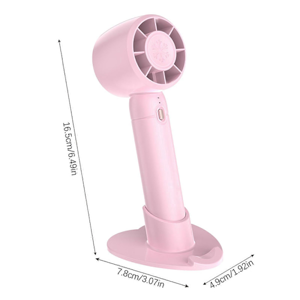 Liten Fläkt Handhållen Portabel Sovsal Mini Skrivbords Tyst Fläkt Handhållen Liten Fläkt[D] Pink